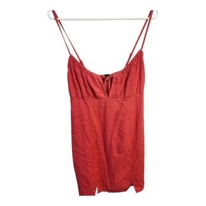 Wild Fable Orange Peach Color Linen Dress Size M